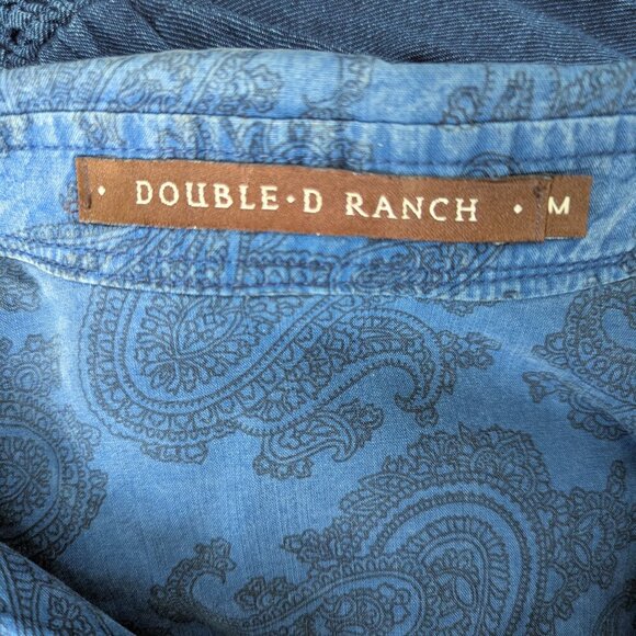 Double D Ranch Paisley Print western button up blouse - Picture 8 of 9